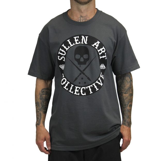 All Day Badge Mens Tee - Charcoal