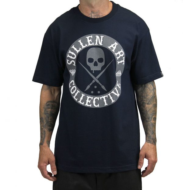 All Day Badge Mens Tee - Navy