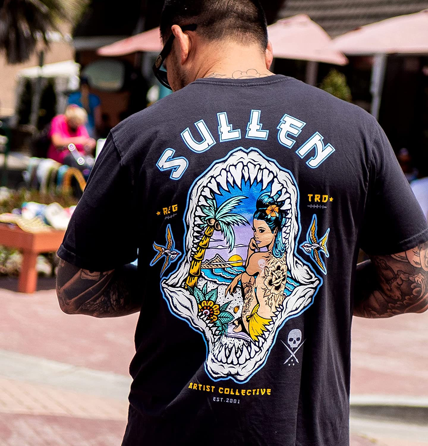 SULLEN Shark Sunset Premium Short Sleeve T Shirt - Sullen Clothing