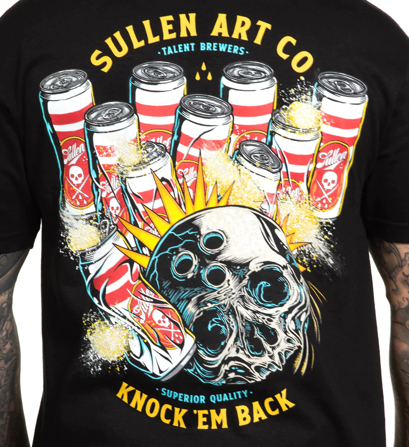 Sullen Knock 'Em Back T-Shirt - Green X-Large, Men's